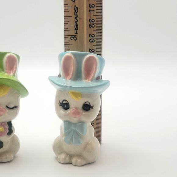 Set of two Bunny Figurines Home Decor Spring Easter 2.5" - Picture 8 of 8